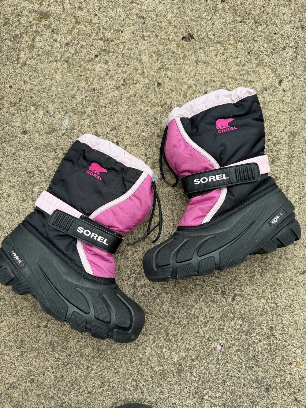 SOREL Flurry TP Prairie Rose Waterproof Winter Snow Boots Youth Size 1